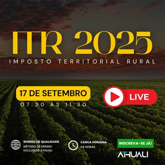 ITR 2025 - IMPOSTO TERRITORIAL RURAL - SETEMBRO 25