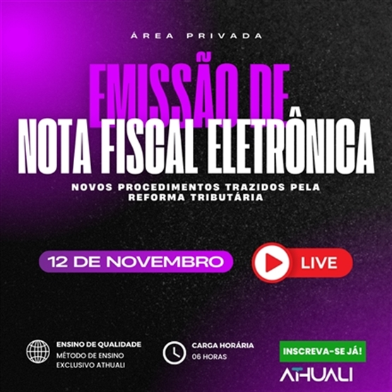 EMISSÃO DE NOTA FISCAL ELETRÔNICA - NOVEMBRO 2025