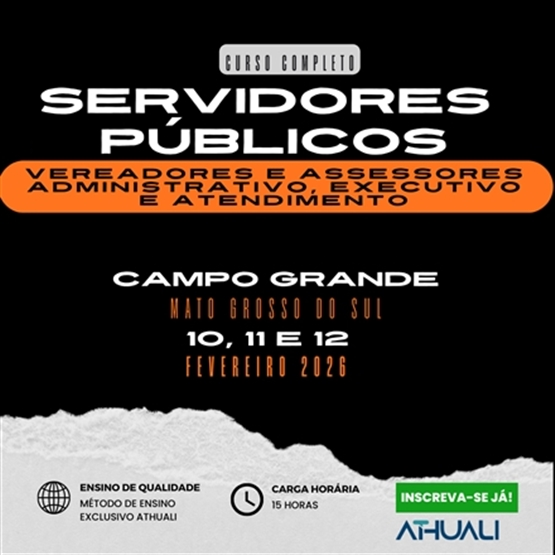 CURSO COMPLETO PARA SERVIDORES PÚBLICOS - CAMPO GRANDE - FEVEREIRO 2026