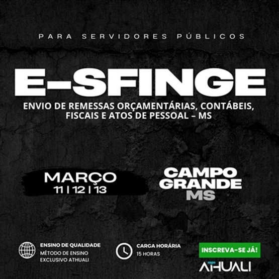 ESFINGE - ENVIO DE REMESSAS ORÇAMENTÁRIAS, CONTÁBEIS, FISCAIS E ATOS DE PESSOAL | MARÇO 2026