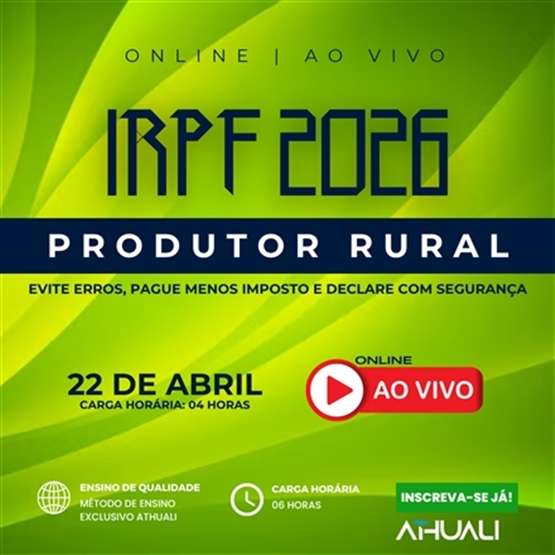 IRPF 2026 PARA PRODUTOR RURAL - ABRIL 2026