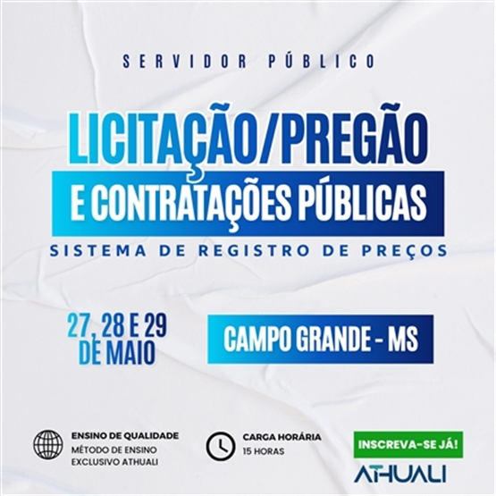 LICITAÇÃO/PREGÃO E CONTRATAÇÕES PÚBLICAS - CAMPO GRANDE - MAIO 2026