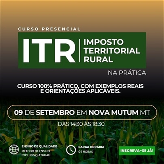 ITR 2026 NA PRÁTICA - NOVA MUTUM MT - SETEMBRO 2026