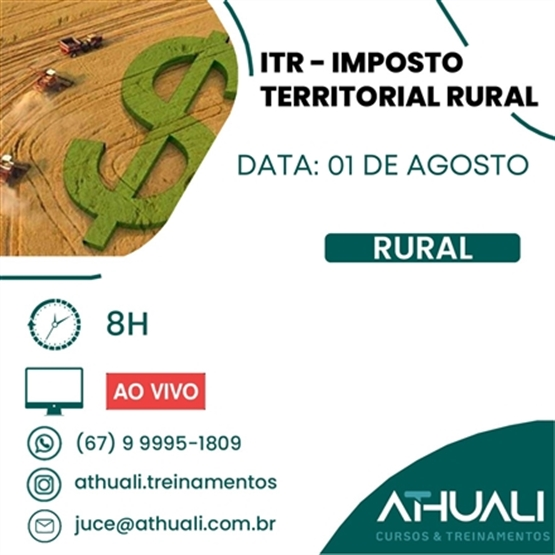 ITR – Imposto Territorial Rural (AGOSTO)