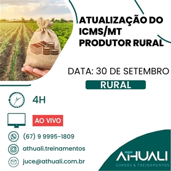 ATUALIZAÇÃO DO ICMS/MT PRODUTOR RURAL