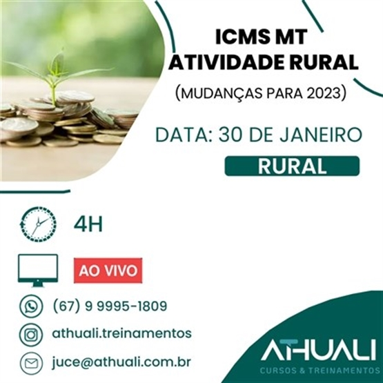 ICMS MT ATIVIDADE RURAL Mudanças para 2023