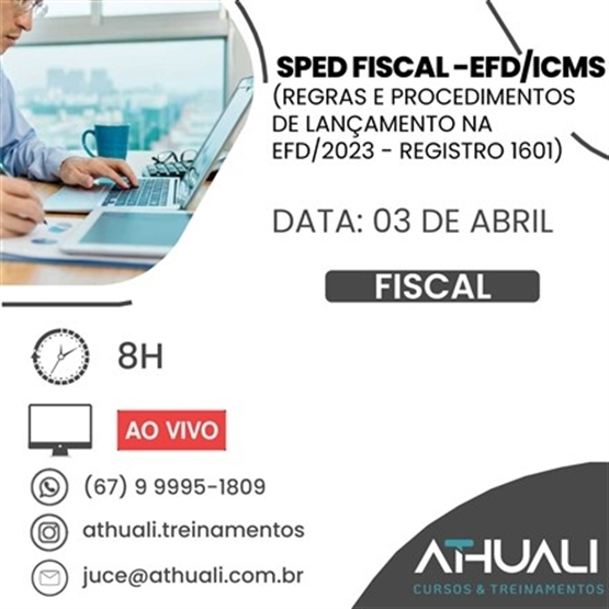 SPED FISCAL EFD/ICMS: REGRAS E PROCEDIMENTOS DE LANÇAMENTO NA EFD/2023 - REGISTRO 1601 03.04