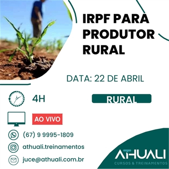 IMPOSTO DE RENDA DE PESSOA FÍSCA PARA PRODUTOR RURAL 22.04