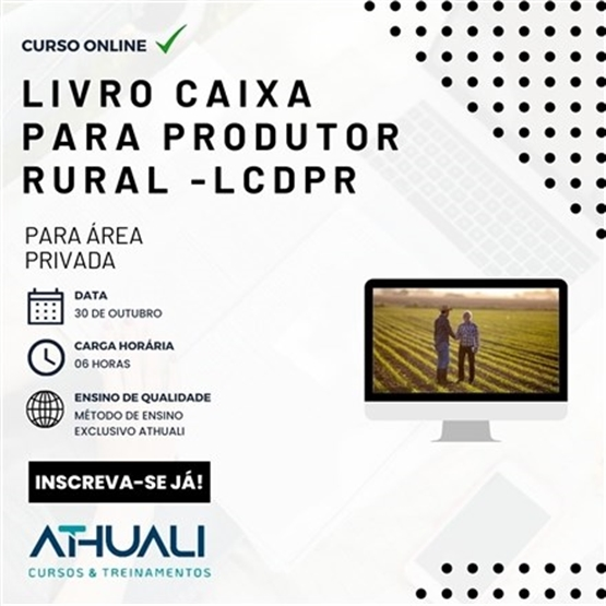 LIVRO CAIXA PARA PRODUTOR RURAL - LCDPR - OUTUBRO 2024