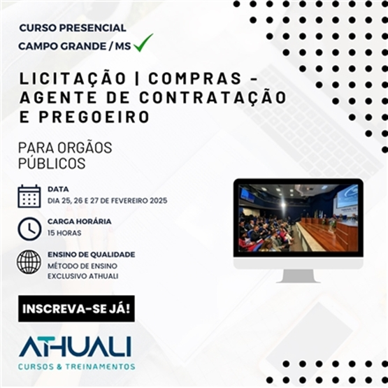LICITAÇÃO | COMPRAS - AGENTE DE CONTRATAÇÃO E PREGOEIRO - FEV 2025