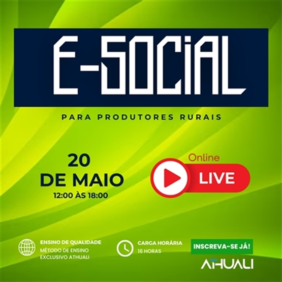 eSOCIAL PARA PRODUTORES RURAIS - MAIO 2025