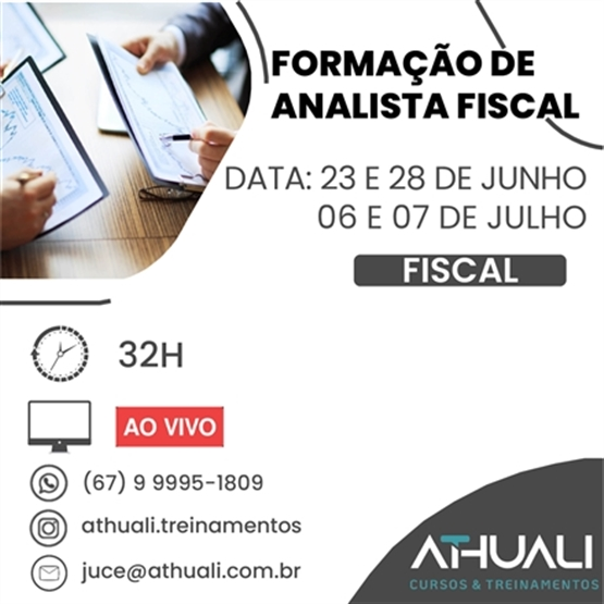 Formação de Analista e Assistente Fiscal (ICMS/MATO GROSSO, IPI, ISS/MT, PIS/Cofins, IR e CSLL)